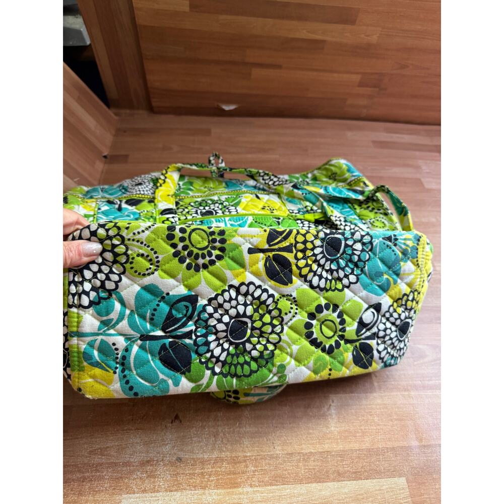 Vera Bradley Laptop Travel Tote in the "Limes Up" pattern. - Picture 2 of 13